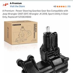 Power Steering Gearbox for Jeep Wrangler 2007–2018 (New)