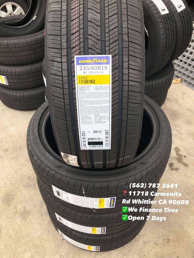 235/40/19 Goodyear New Set of Tires Installed and Balanced Set de Llantas Nuevas Instaladas y Balanceadas