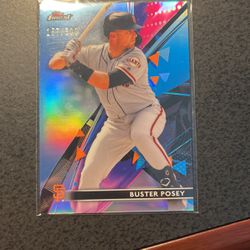 Buster Posey Blue Refractor Card—Numbered 