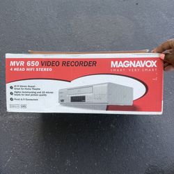 NEW Magnavox MVR 650 video cassette recorder VHS Player 4 Head HiFi Stereo VCR