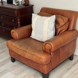 Macy’s Genuine Leather Arm Chair