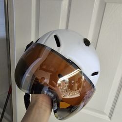 Snow Helmet With Goggles Size S