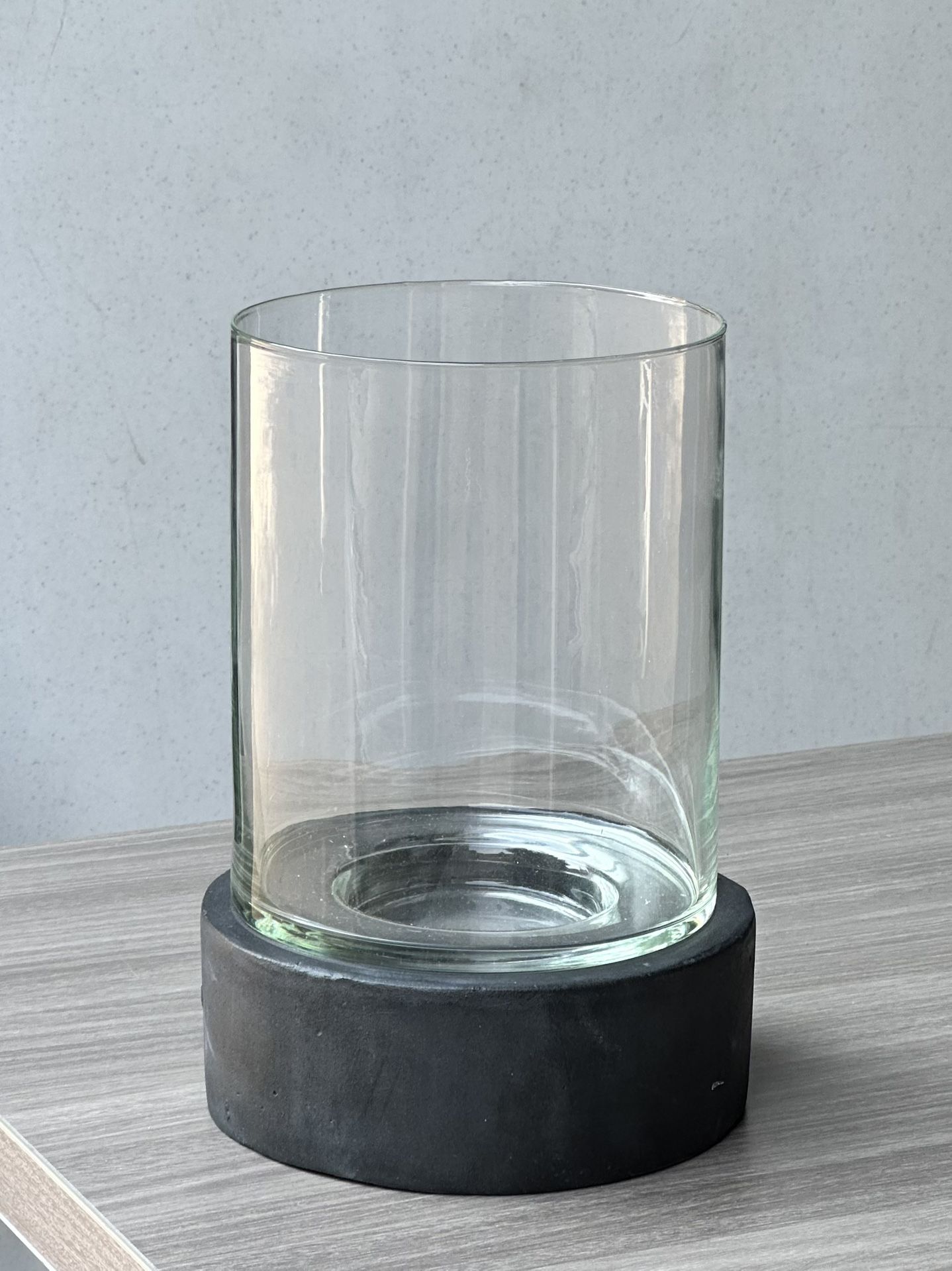 Crestview Glass/Concrete Candle Holder