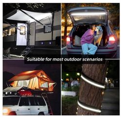 4FT 12V Led Light Strip Waterproof IP67, Dimmable Camping Awning Lights with 140 SMD 2835 LED Chips