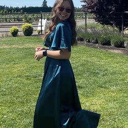 Dark Green Long Dress Size 0