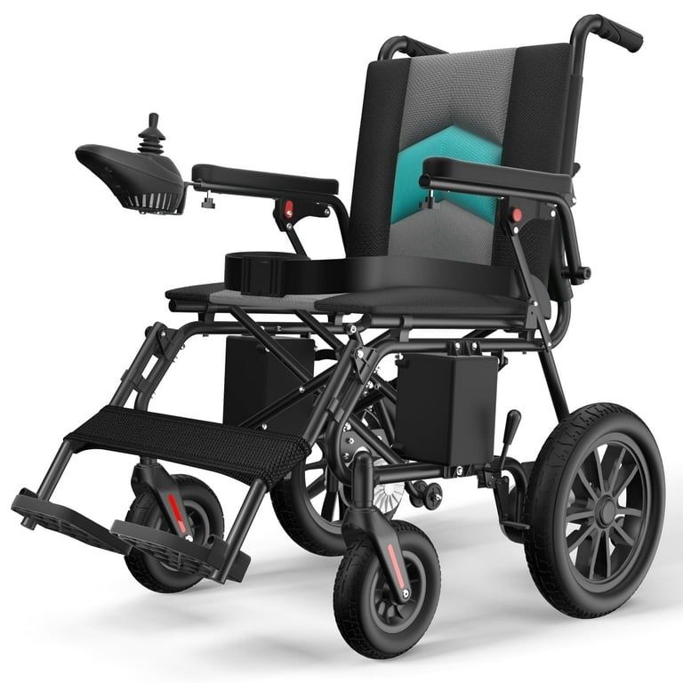 Electric Wheelchair, 20+ Miles Long-Range (350LBS) Lightweight Portable Electric Wheelchair for Adults, Smart Motorized Mobility Scooter with 360° Joy