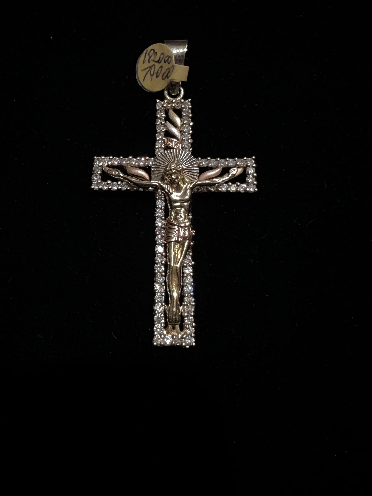 Jesus Cross pendant 14 K Gold