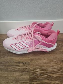 New Adidas Icon Bounce 6 Pink 'Mother’s Day' Baseball Cleats GZ0443 Men's Size 13 Or 13.5