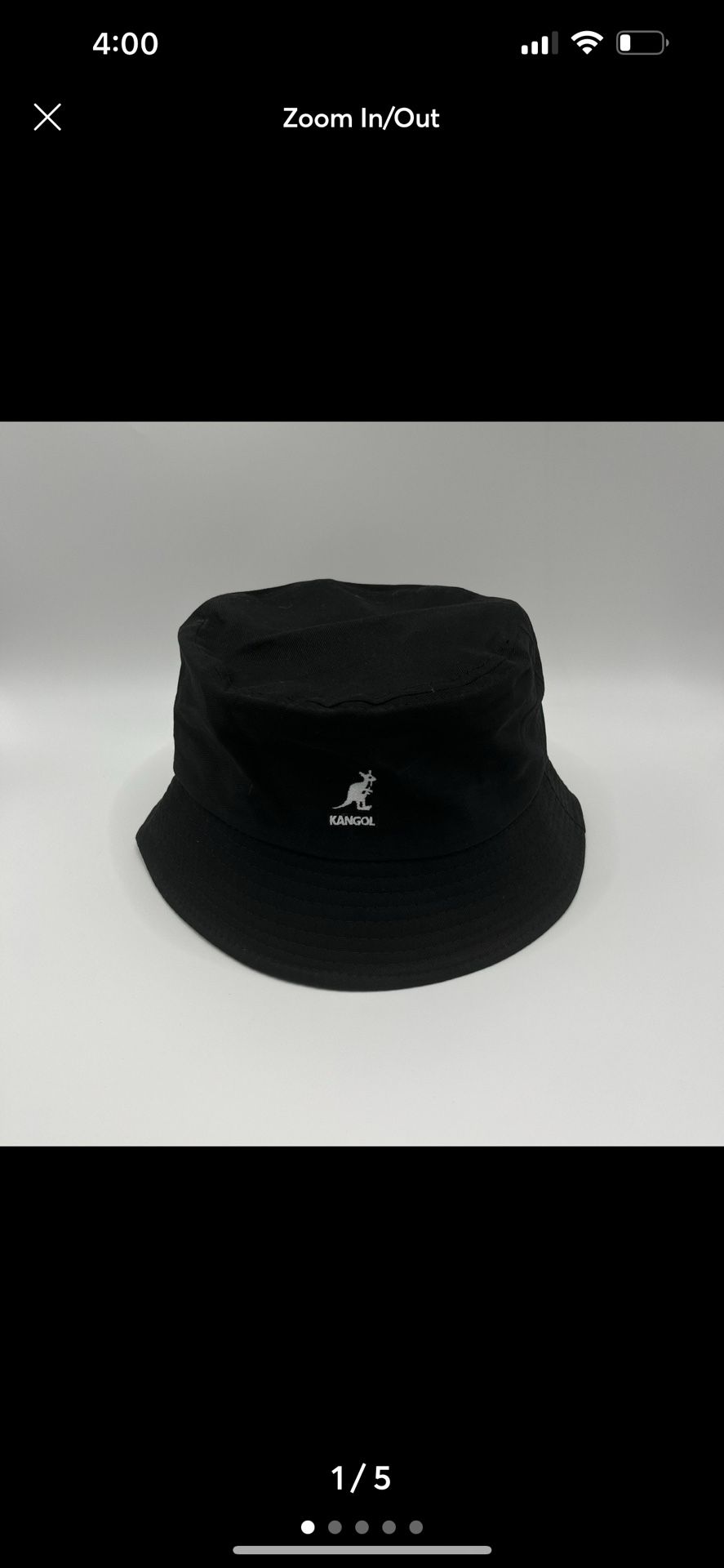 Classic Kangol Bermuda Washed Cotton Flat Top Hats Headwear Bucket Hat Unisex