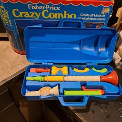 Vintage 1983 Fisher Price Crazy Combo Musical Instrument With Original Box