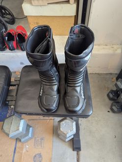 Ducati MotoGP Leather Boots Motorcycle Racing Biker Riding Boots for Men