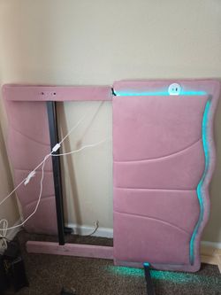 Pink  Twin Bed Frames with 4 Storage Drawers