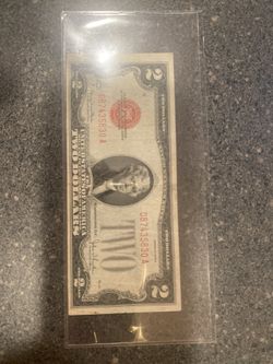 ERROR 1928 D $2 U.S. Red Seal Treasury Note Misaligned Obverse Print & Sheet Cut