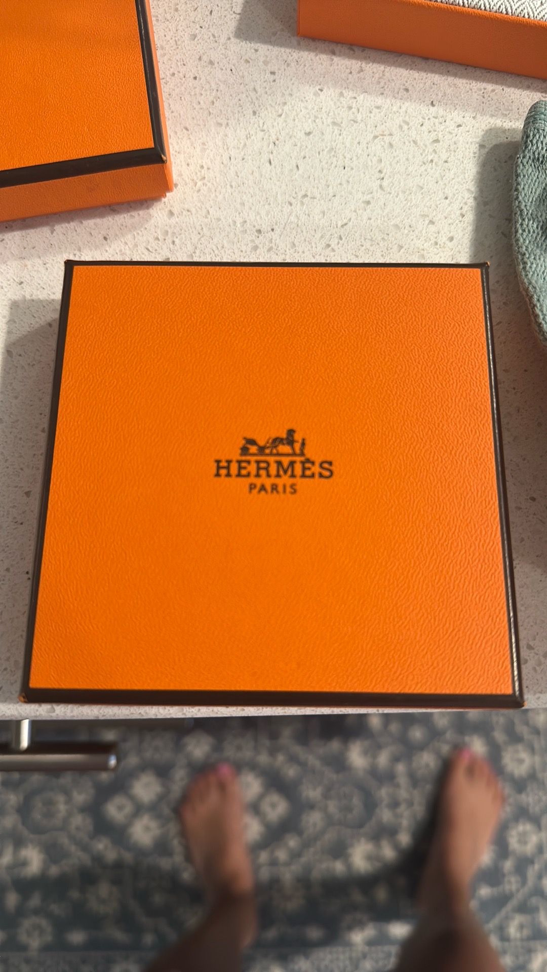 Real Hermes bracelet, orange gold color