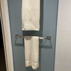 Brushed Silver Towel Racks 