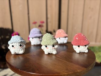 Mushroom Boys 🍄 $12 Each Handmade 🧶 Crochet 🧶 Plushies 