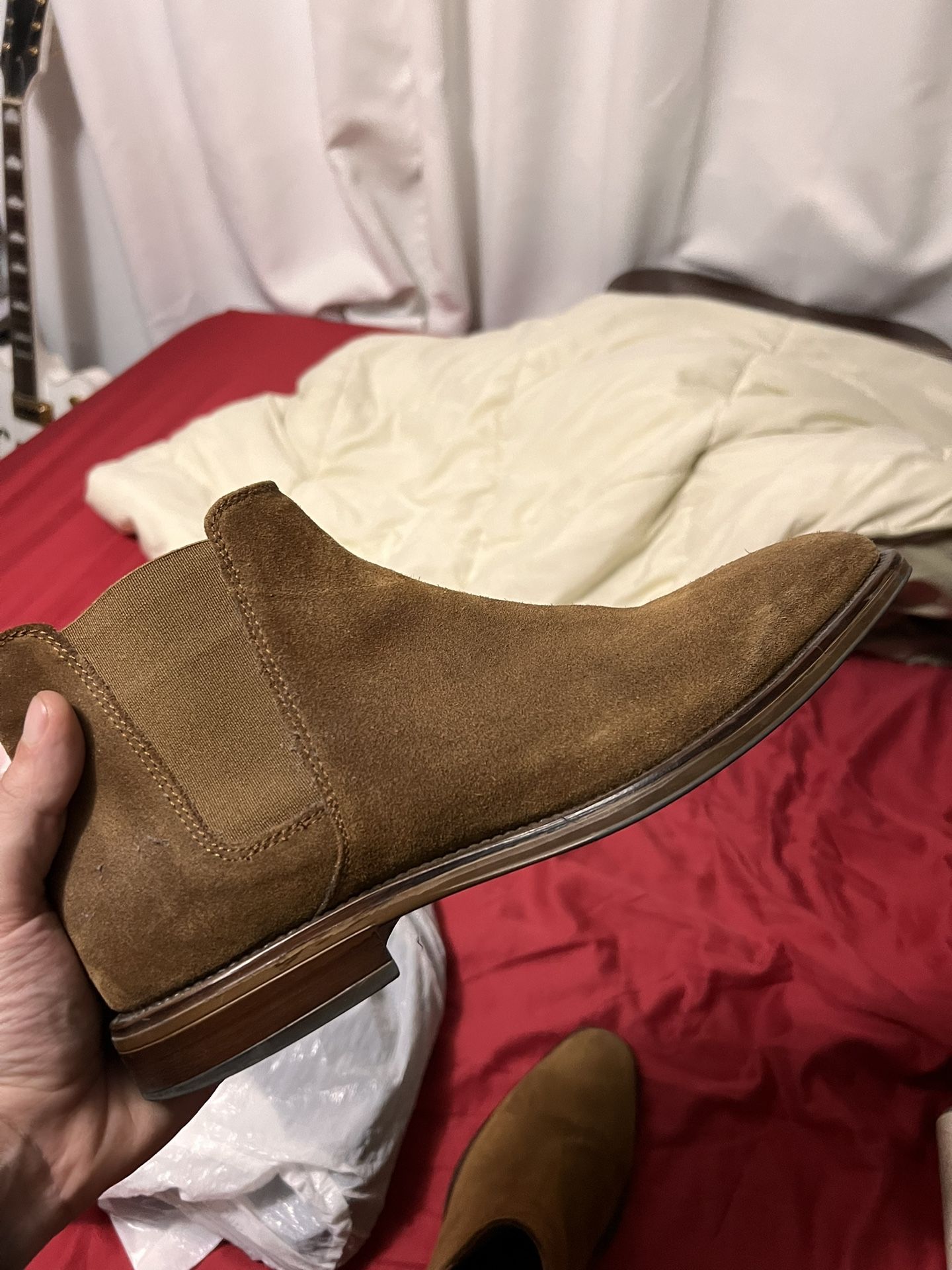 Aldo Beige Suede Chelsea Boots