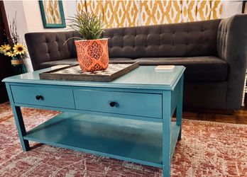 West Elm Blue sofa