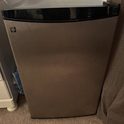 GE Stainless Steel Mini Fridge With Freezer