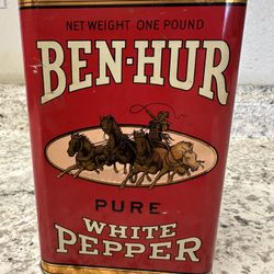 Ben- Hur pure white pepper container