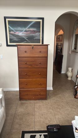Orange dresser