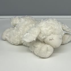 Baby GUND Winky Lamb Stuffed Animal Plush Rattle, White, 8”