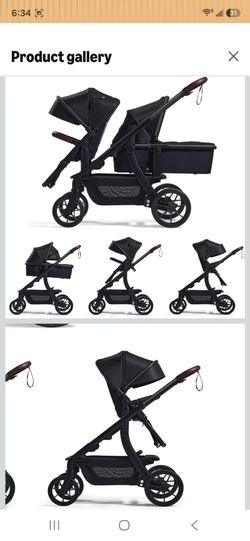 Momcozy ChangeGo Single to Double to Wagon Stroller, 23 Configurations
Carrycot and Seat Included with Large PU Wheels, All-wheel Suspension, and an E
