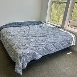 King size bed (mattress & frame)
