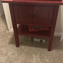 Red End Table/Nightstand