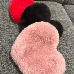 Three Heart Purses, Simple Gold Chains Tucked Inside