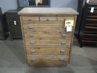 Rustic Solid-Wood 6-Drawer Chest of Drawers – Reclaimed Farmhouse Dresser