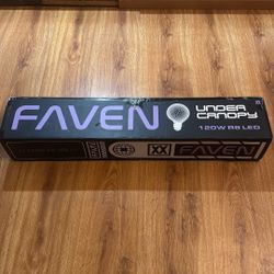 Faven R8 Under-Canopy LED Grow Light Bar, 120 Volt, 4-Pack, 120 Watt, 46-Inch with Power Cord & Extension Cord, for Indoor & Hydroponic Growing