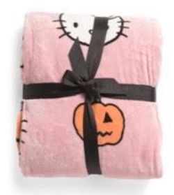 Hello Kitty Pink Halloween Queen Blanket