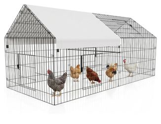 New in box-NUGRIART Metal Chicken & Duck Coop with Run – 83”x38” Waterproof Poultry Cage, Portable Chicken Run, Ideal for Chicks, Hens & Ducks