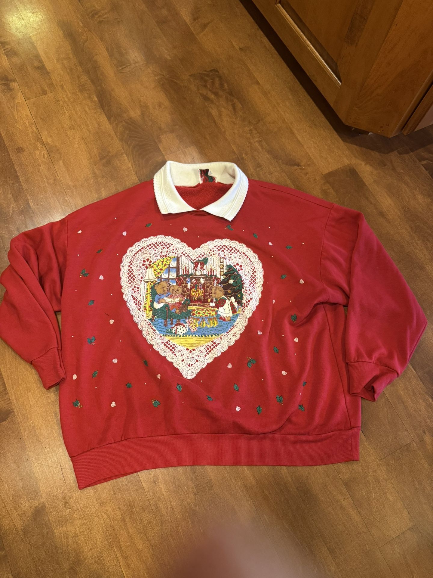 Woman’s Y2K 90ies Ugly Christmas Sweatshirt Shipping Available
