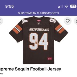 Supreme Sequin Jersey Brown Size L