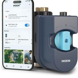 Moen Flo Smart Water Monitor and Automatic Shutoff Sensor, Wi-Fi Water Leak Detector for 3/4-Inch Diameter Pipe