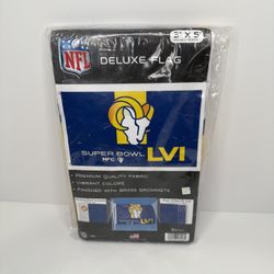 Super Bowl LVI Los Angeles Rams 3’x5’ Deluxe Flag – Official NFL – New Sealed