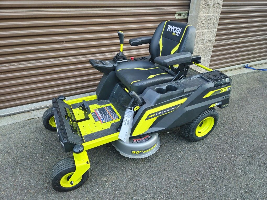 Ryobi 80V brushless 30 inch zero turn ride on mower