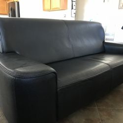Black Leather Like Couch
