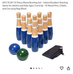 Wooden Bowling Set
