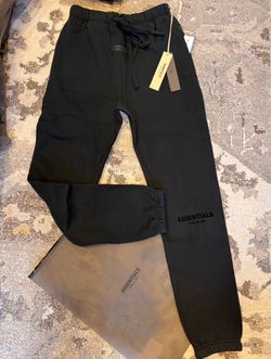 Black Cuffed Essentials Sweats