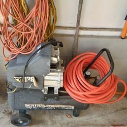 Air Compressor - 8 Gallons - Hose and Tools