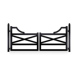 Texas Farm Style Driveway Gate – Dual Swing – 12’ x 5’