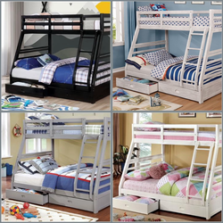 Twin Full Black Bunkbed With Orthopedic Mattress Included!!