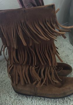 Moccasin mid calf boots