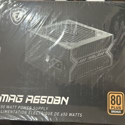 MSI MAG A650BN, Non-Modular Compact 650W Power Supply,