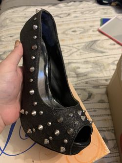 Black Studded Heels