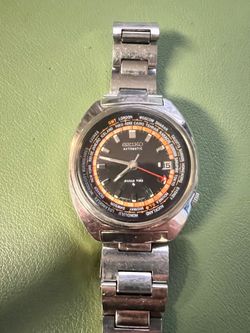 Rare Seiko World Time 6117-6400 GMT Automatic Oct 1969 Original Stelux Band