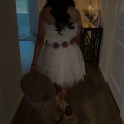 White Tulle Party Dress 